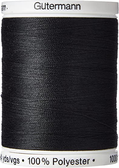 Fil couture (Gûtermann 80) bobine de 1000 mètres couleur noire